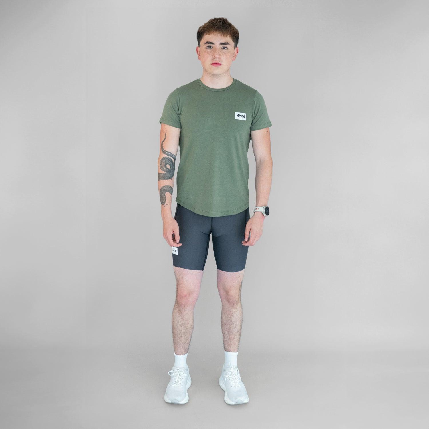 Camiseta running verde Hombre comfort