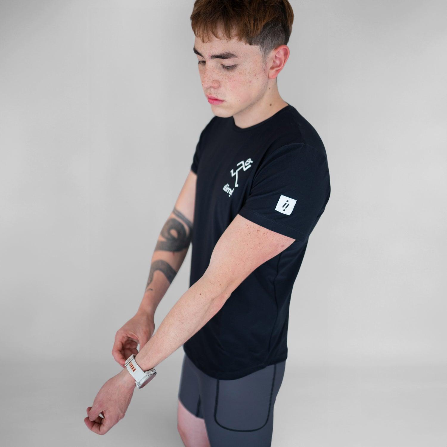 Camiseta running negra Hombre altitud