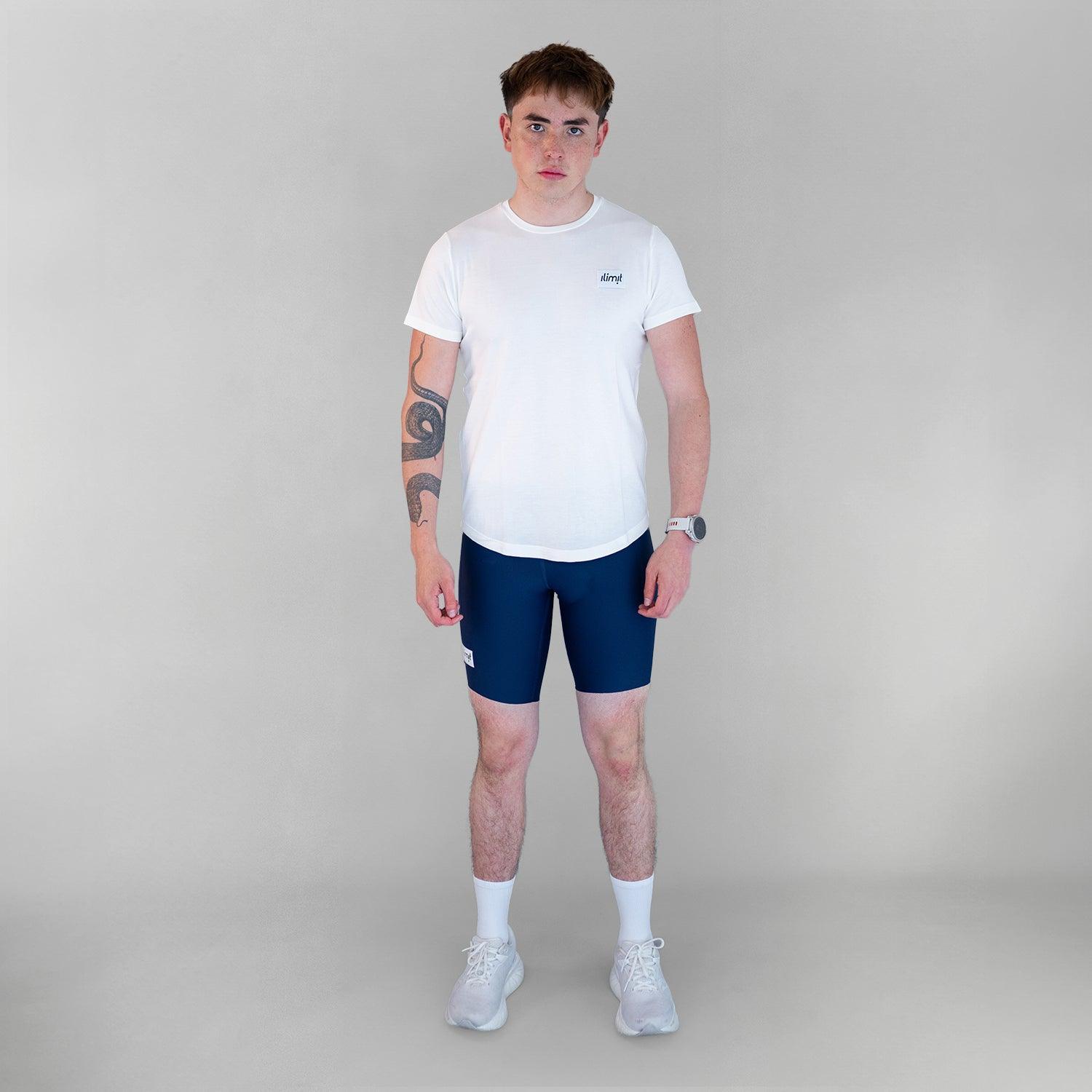 Camiseta running Hombre blanca Comfort