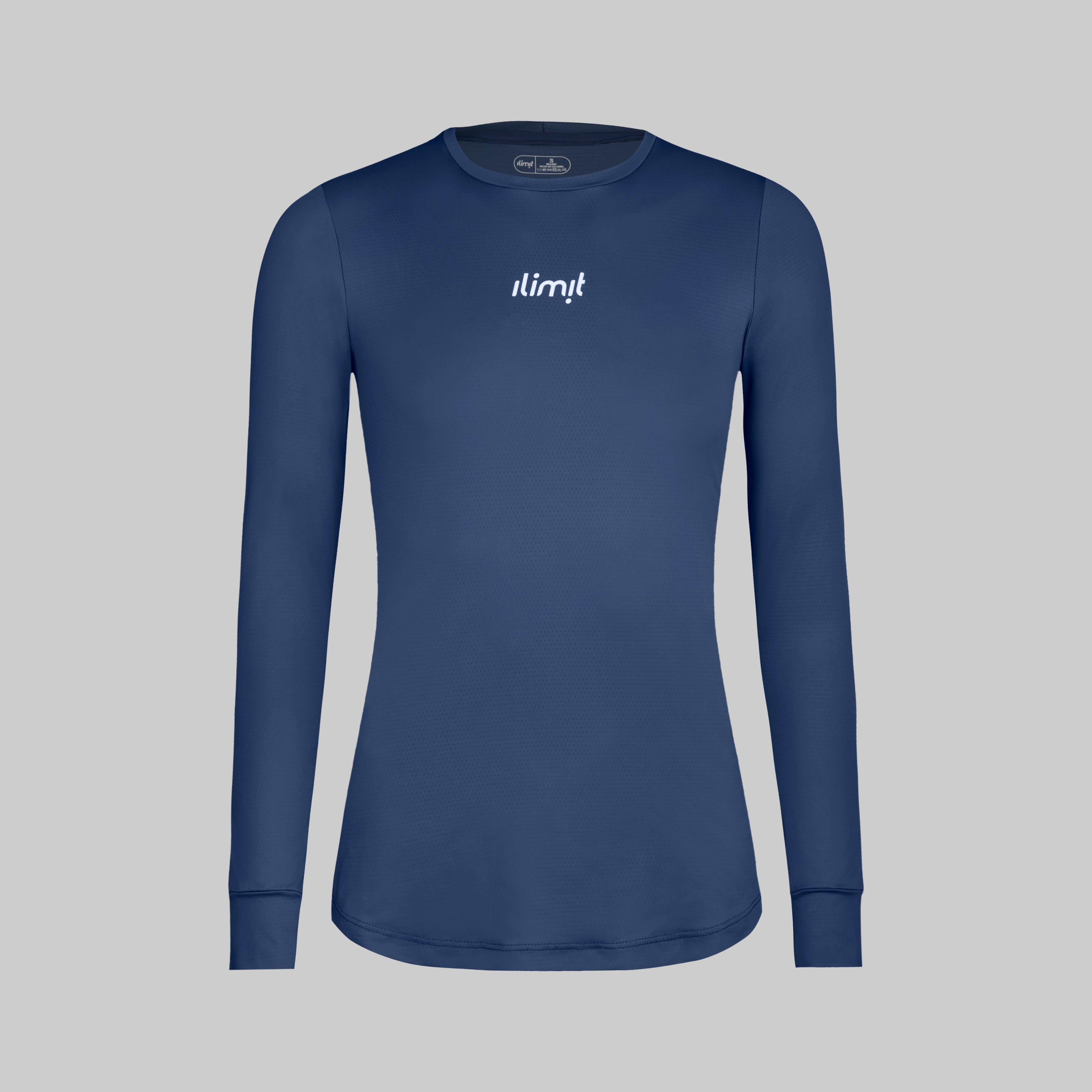 Camiseta Manga Larga Running Mujer Altitud Classic Azul Oscuro