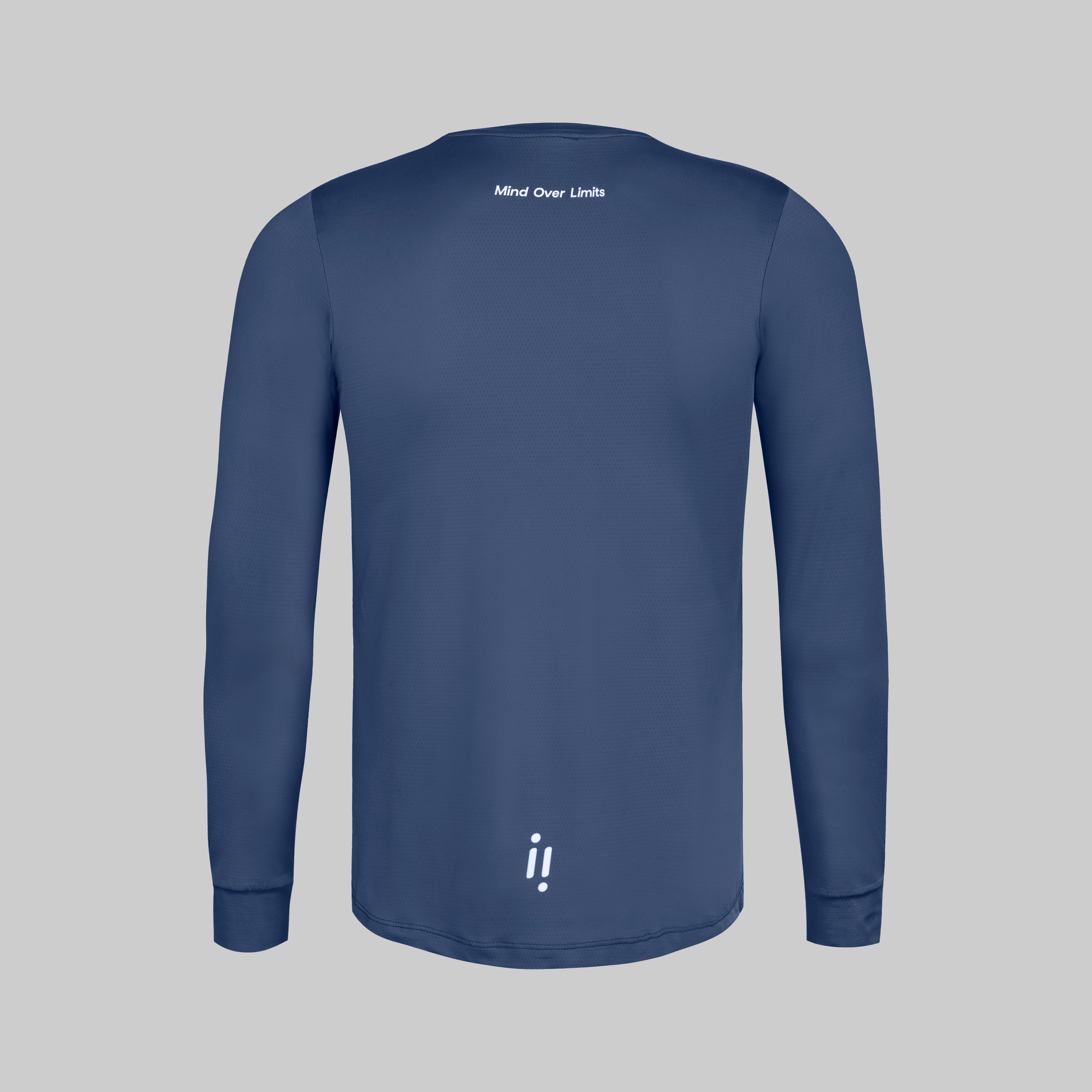 Camiseta Manga Larga Running Hombre Altitud Classic Azul Oscuro