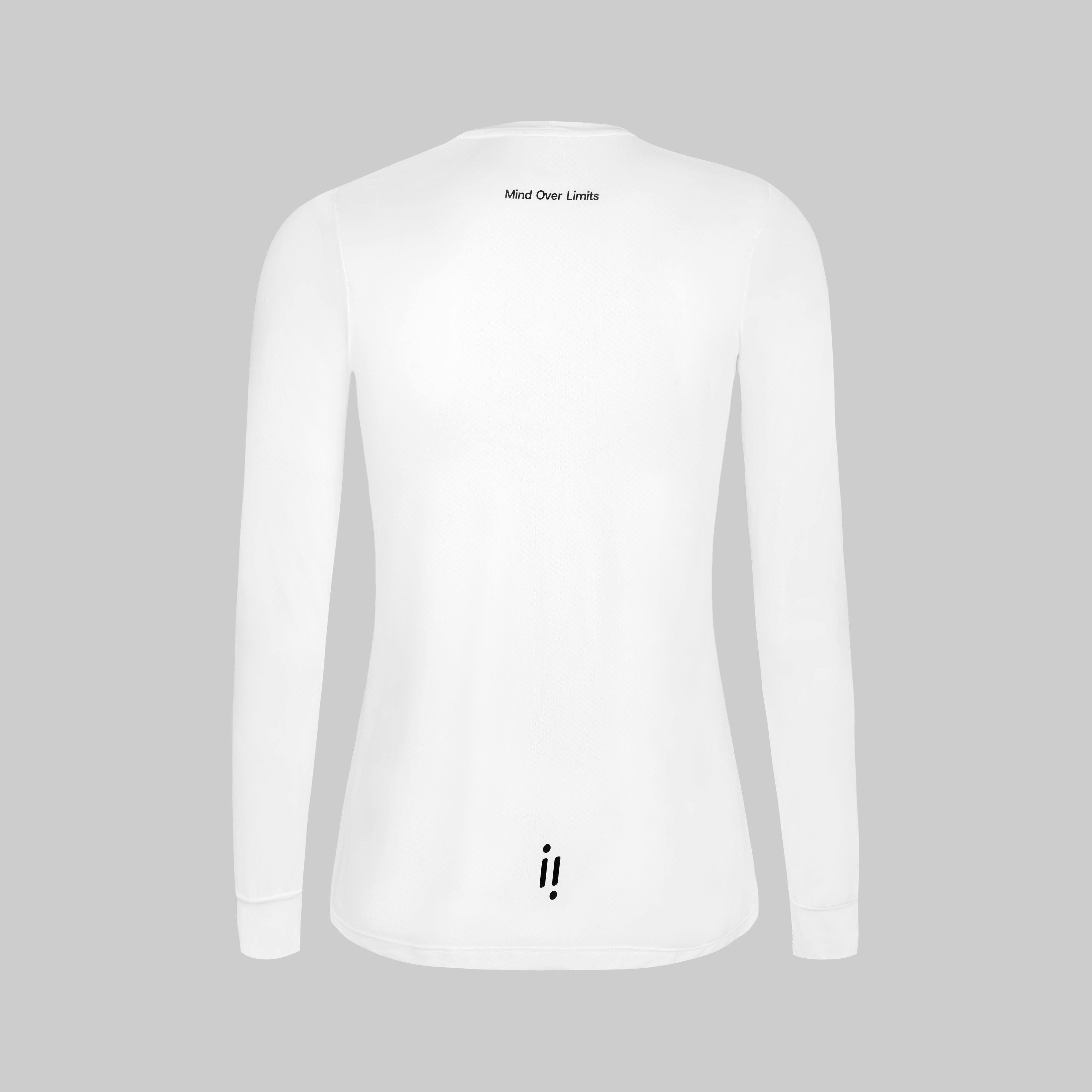 Camiseta Manga Larga Running Mujer Altitud Classic Blanca Ultralight.