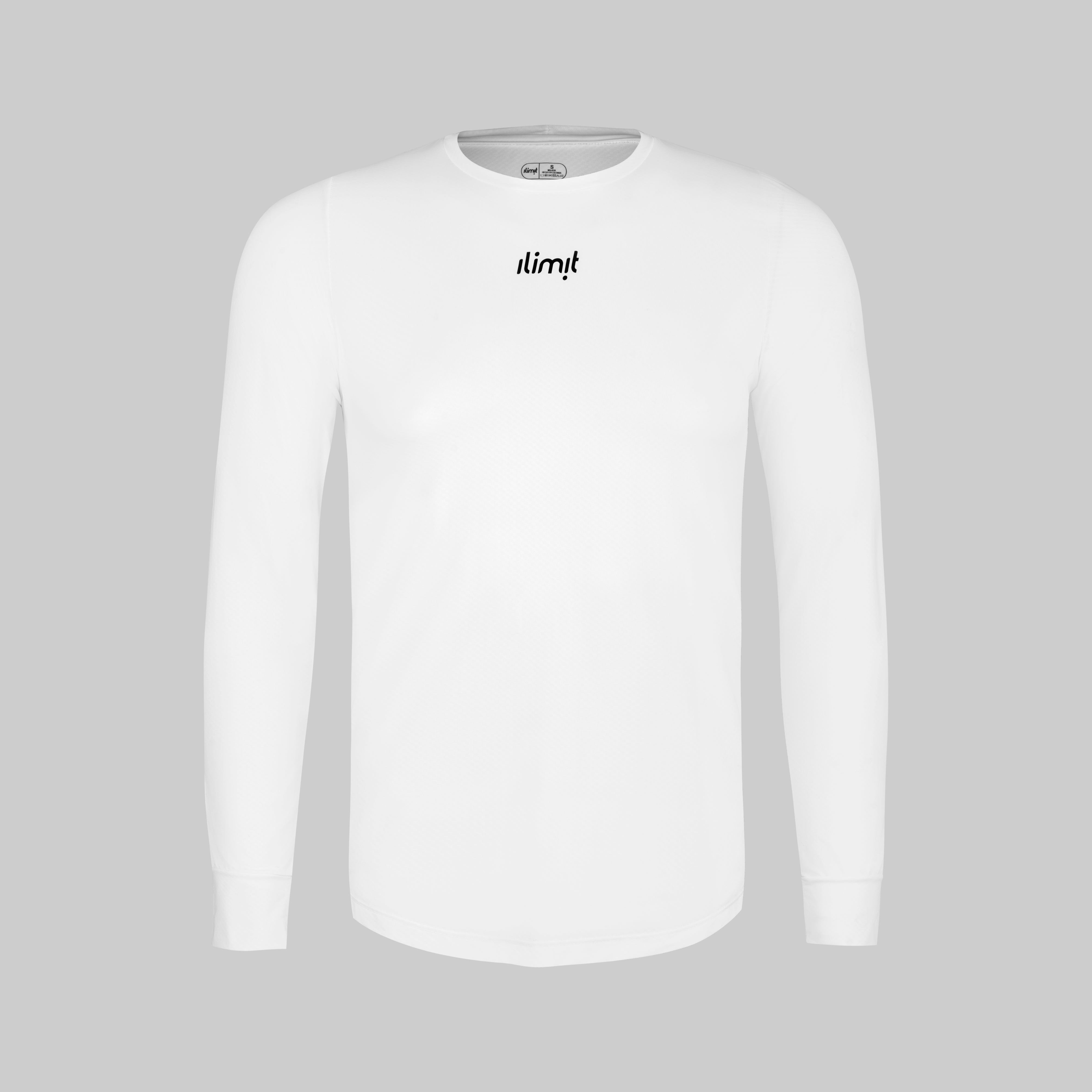 Camiseta Manga Larga Running Hombre Altitud Classic Blanca Ultralight.