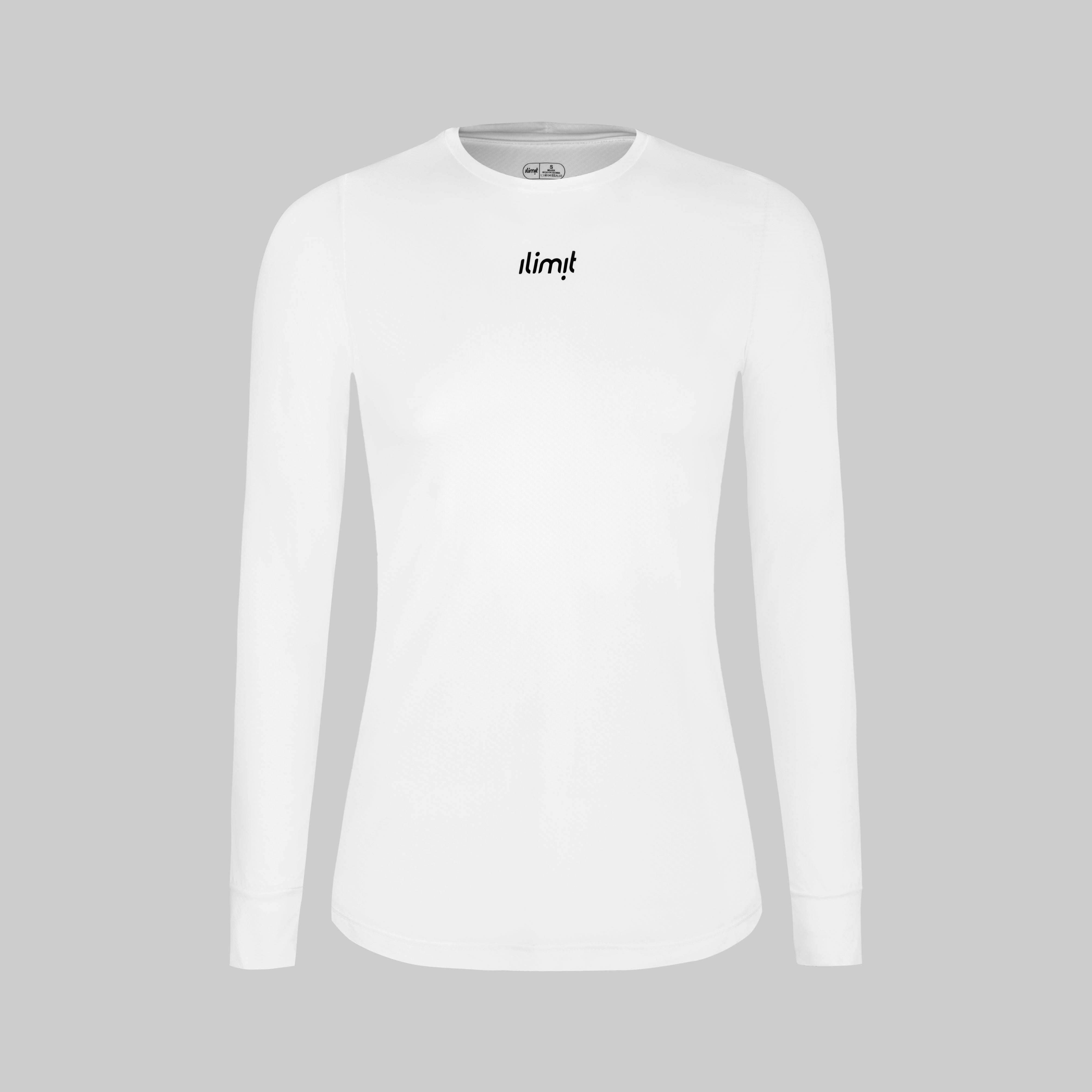 Camiseta Manga Larga Running Mujer Altitud Classic Blanca Ultralight.