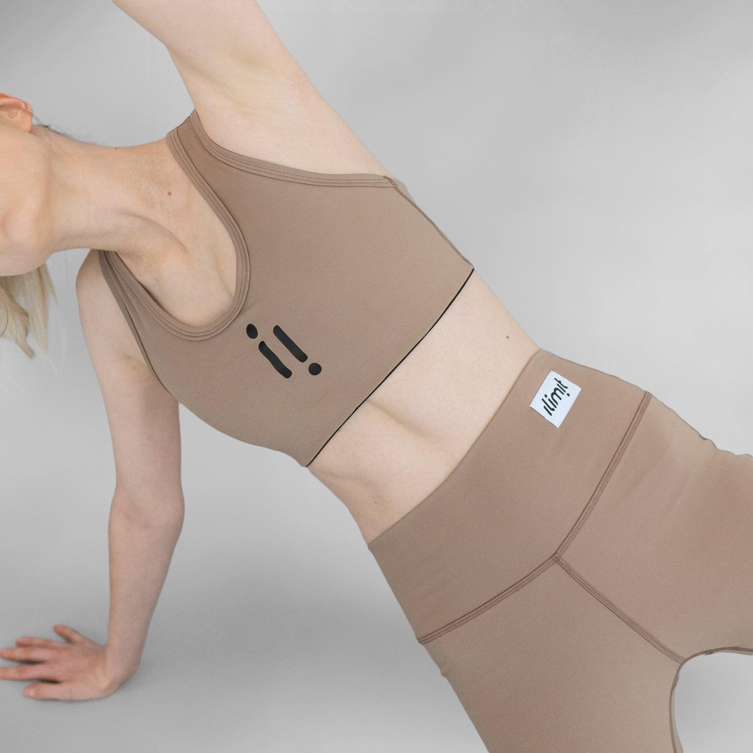 leggins deportivo mujer beige