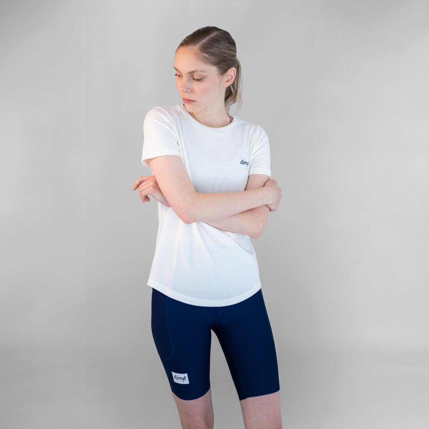 Camiseta blanca runnin mujer clasic