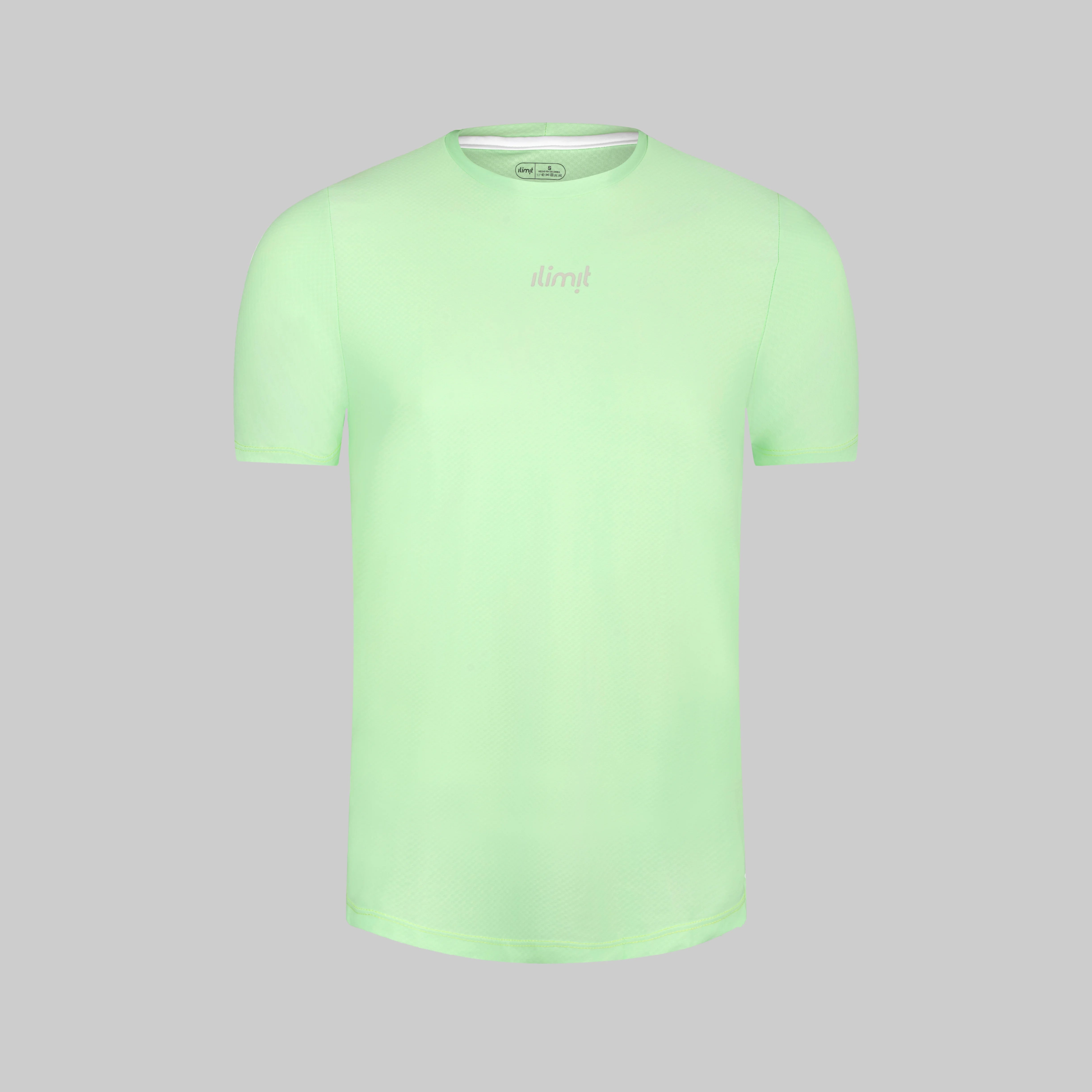 camiseta running verde clasic hombre