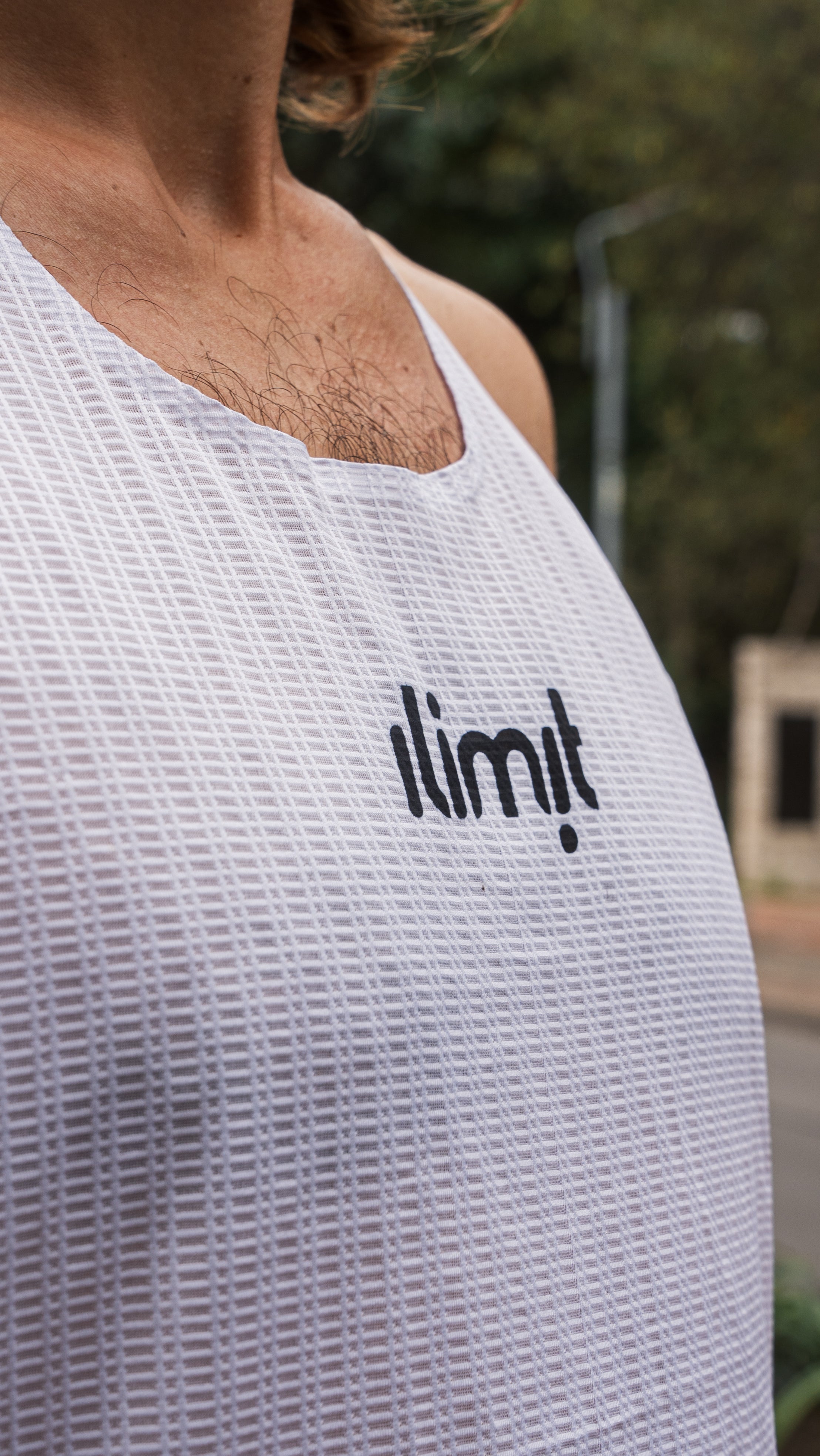 ilimit camiseta running esqueleto blanco