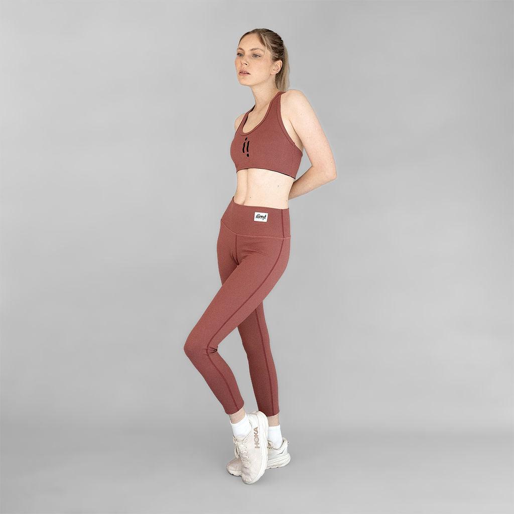 leggins para correr mujer rojo