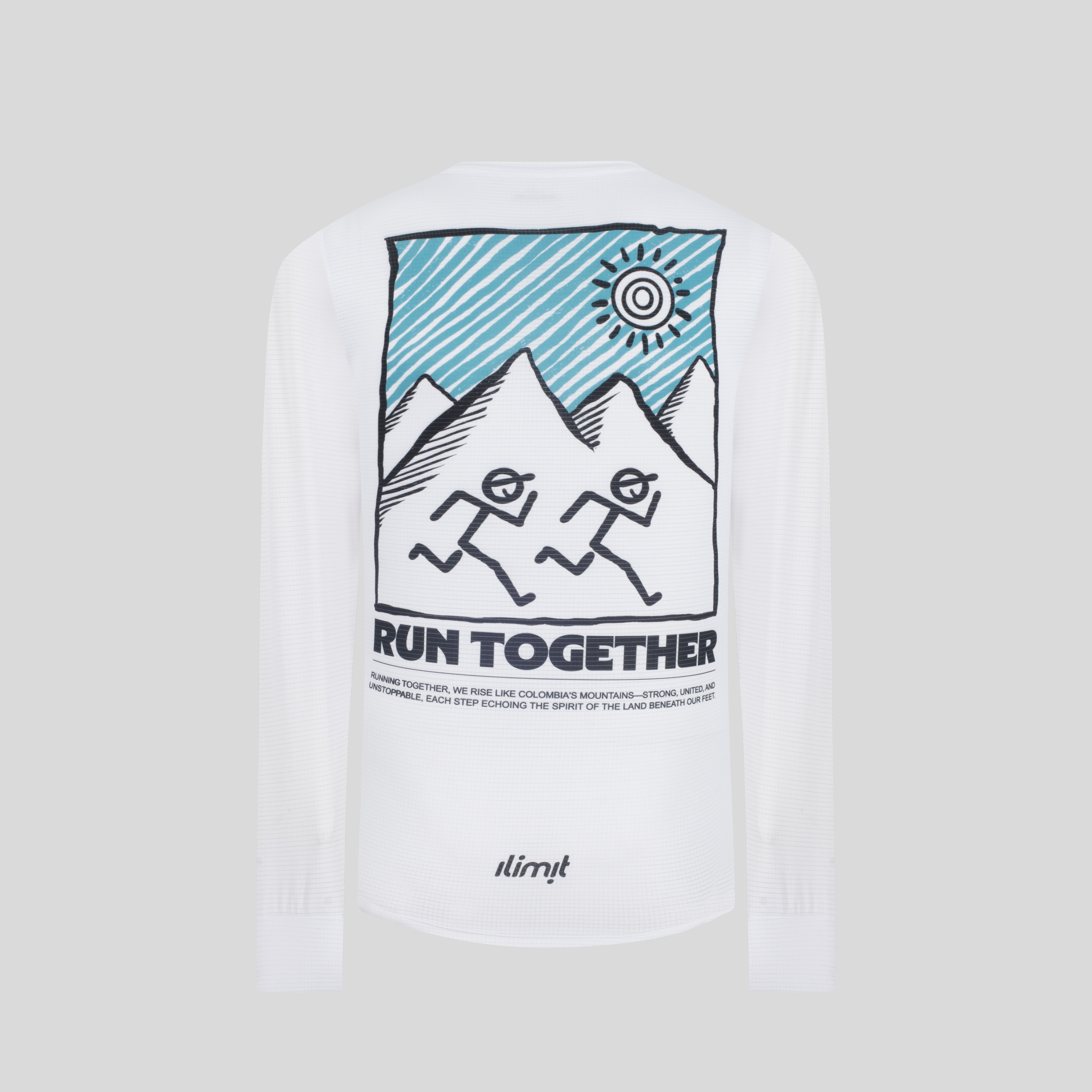 camiseta running manga larga  run together