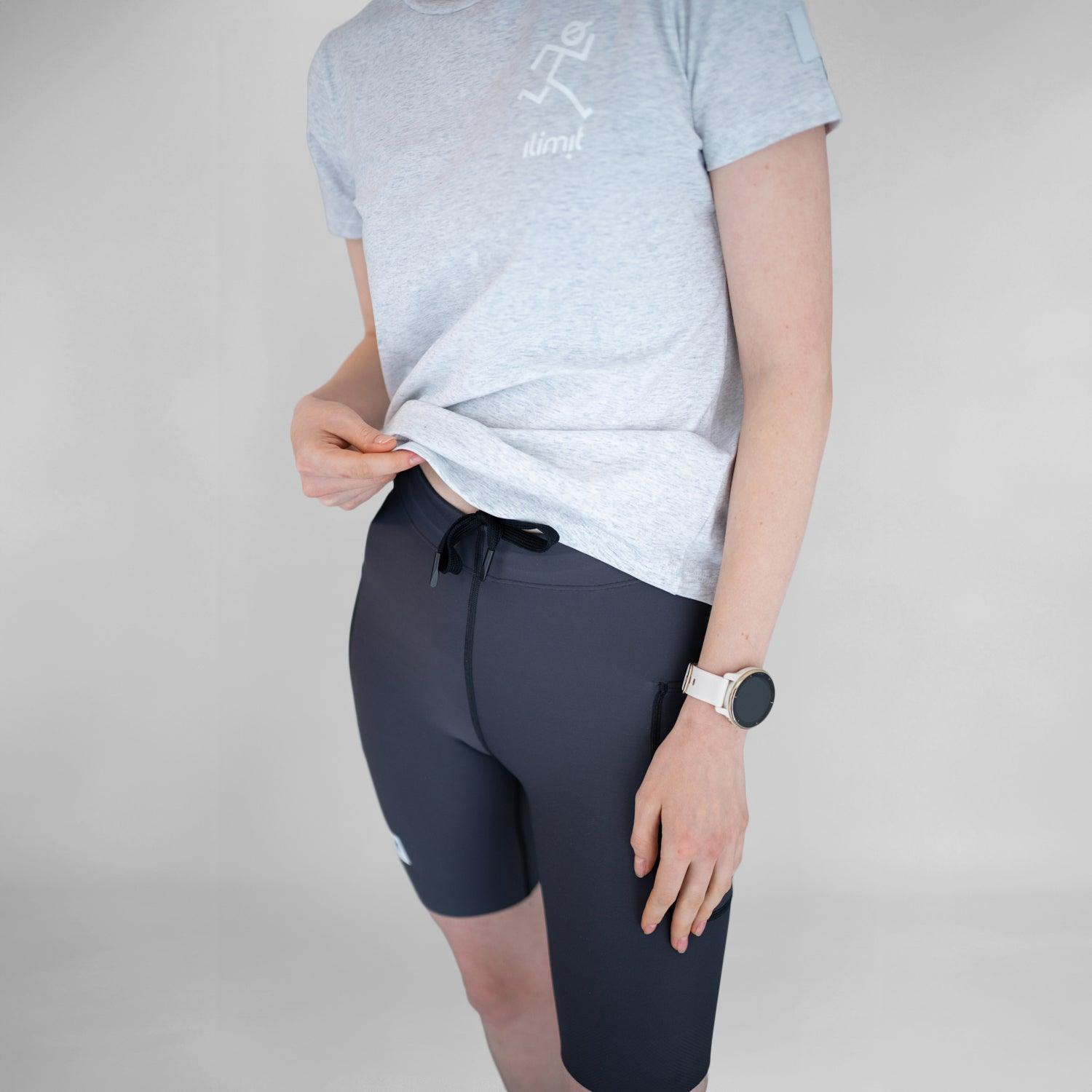 lycra deportiva gris mujer
